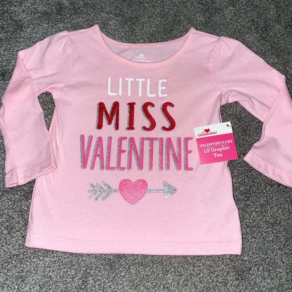 NWT Baby Girl 12 Months Little Miss Valentine Tee